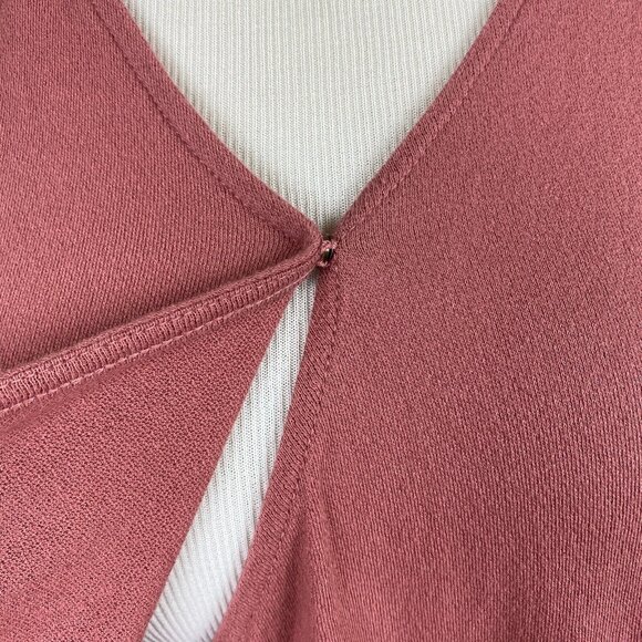 Roxy Wrap Dress 8 Pink Mauve Mini Sleeveless V-Neck Tie Rhythm Luck Lightweight - Picture 9 of 12